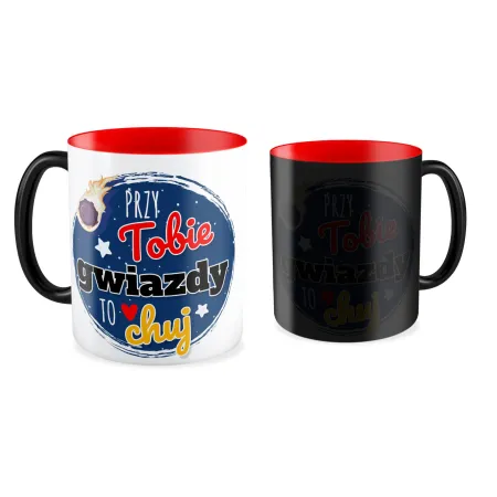 Kubek magiczny MIŁOSNY Przy Tobie gwiazdy to ch*j